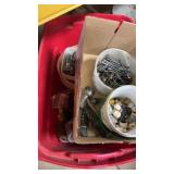Tote of Miscellaneous Hardware