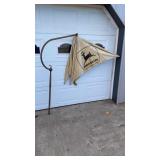 Vintage John Deere Umbrella With Post