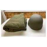Military Helmet and Blanket