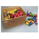 Variety Of Alphabet Blocks And Other Wooden Blocks