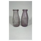 Purple Milk Glass Bottles