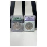 2002 Silver Eagle Dollar Coins
