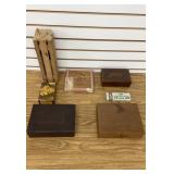 Wooden Cigar Boxes, Jewelry Box & Bottle Cage