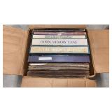 Box Of Record Albums w/ Records