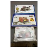 3 H/O Model Train Village Kits