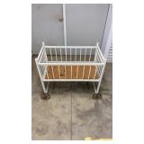 Wooden Baby Crib on Wheels
