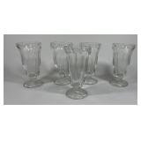 5 Vintage Glass Sundae Cups