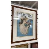 Framed Cover Print Of Saturday Evening Post