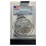 2018-W Burnished Silver Eagle