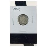 1892 Silver Barber Dime