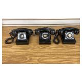 3 Vintage Telephones