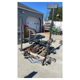 Weight Bench With 2 Bars,Dumbbells, weights