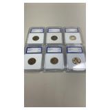 6 Nickels 1939,1947,1947,1947,1957,1981