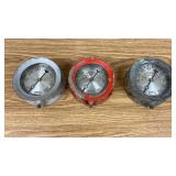 3 Antique Ashton Valve Gauges
