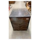 Wooden 5 Drawer Cabinet With Rock Collection