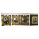 4 Antique Portraits In Frames