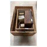 Wood Advertising Crates and Tins