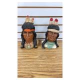 Pair Of Indian Head Decorations