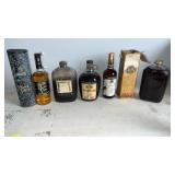 Glass Liquor Bottles W/Unknown Liquid