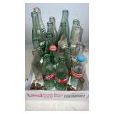 Various Coke and Glass Soda Bottles