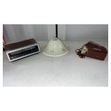 GE Clock Radio, Kodak Camera and Vintage Light