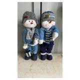2 ï¿½27" Snowman and Snow Woman Decorations