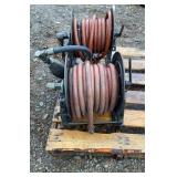 2 Hannay Reels w/ Hoses & Mounting Frame