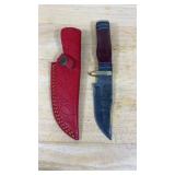 Damascus Steel Knife W/Sheath