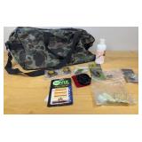 Outdoor Life Camo Bag W/Scope Rings,Sites,Compass