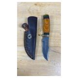 Damascus Steel Knife W/Sheath