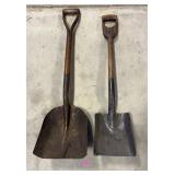 Pair of Wood Handle Shovels