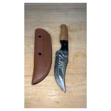 Damascus Steel Knife W/Sheath