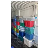 Large Assorted Lot of Storage Totes w/ Lids