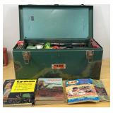 Metal Tool Box Filled With Reloading Accessories