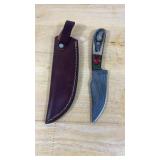 Damascus Steel Knife W/Sheath