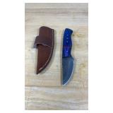 Damascus Steel Knife W/Sheath