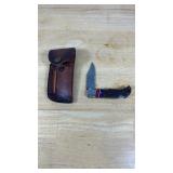 Damascus Steel Knife W/Sheath