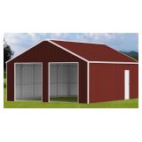33FTx25FT Double Garage Steel Barn
