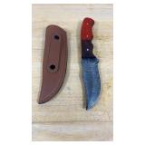 Damascus Steel Knife W/Sheath