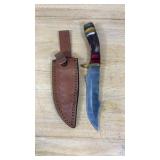 Damascus Steel Knife W/Sheath