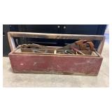 Handmade Wooden Toolbox w/ Contents