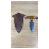 Damascus Steel Knife W/Sheath