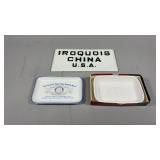 Porcelain Dishes and Sign