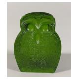 1960s Blenko Glass Owl Bookend
