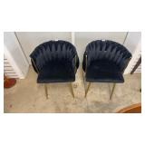 Set of Black Lounge Chairs