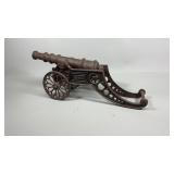 Iron Barrel Iron Two Wheeled Gun Carriage