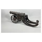 Iron Barrel Iron Two Wheeled Gun Carriage