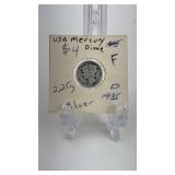 1935-D Mercury Silver Dime