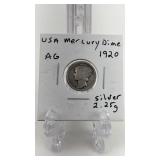 1920 Mercury Silver Dime