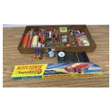 Wood Box With Toys & Collectibles